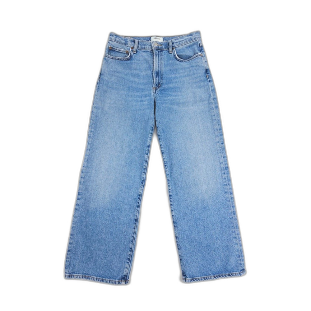 AGOLDE Harper Crop Straight Jeans Moor 90s y2k Minimal Grunge VSCO Clean Girl 27